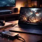brancher une console sur un pc portable