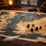 carte game of thrones dépliée avec pions