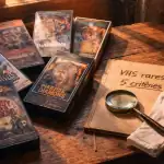cassette vhs rare liste sur table