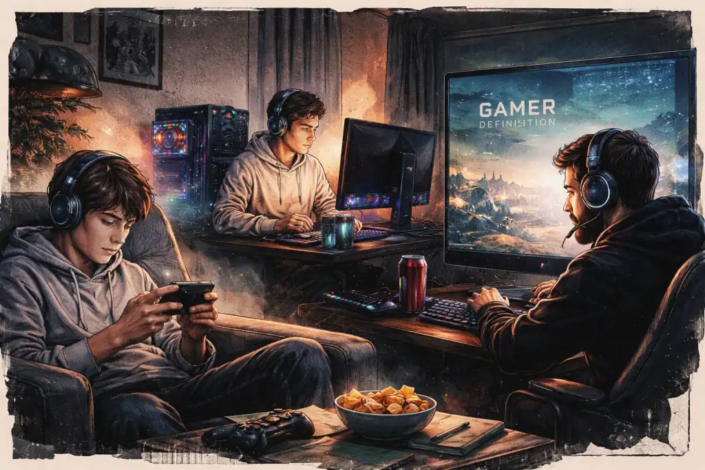 gamer définition trois profils dans salon