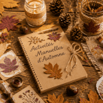 activité manuelle automne avec feuilles et matériaux naturels