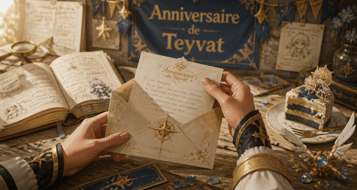 anniversaire genshin table cadeaux