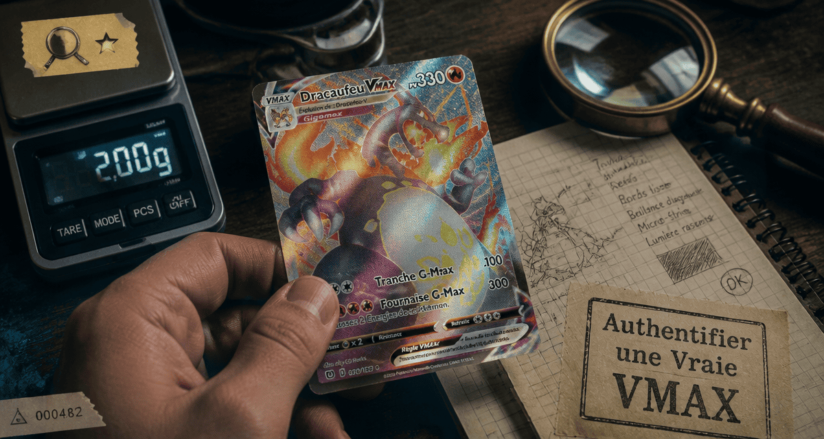 carte pokémon vmax vrai sur table