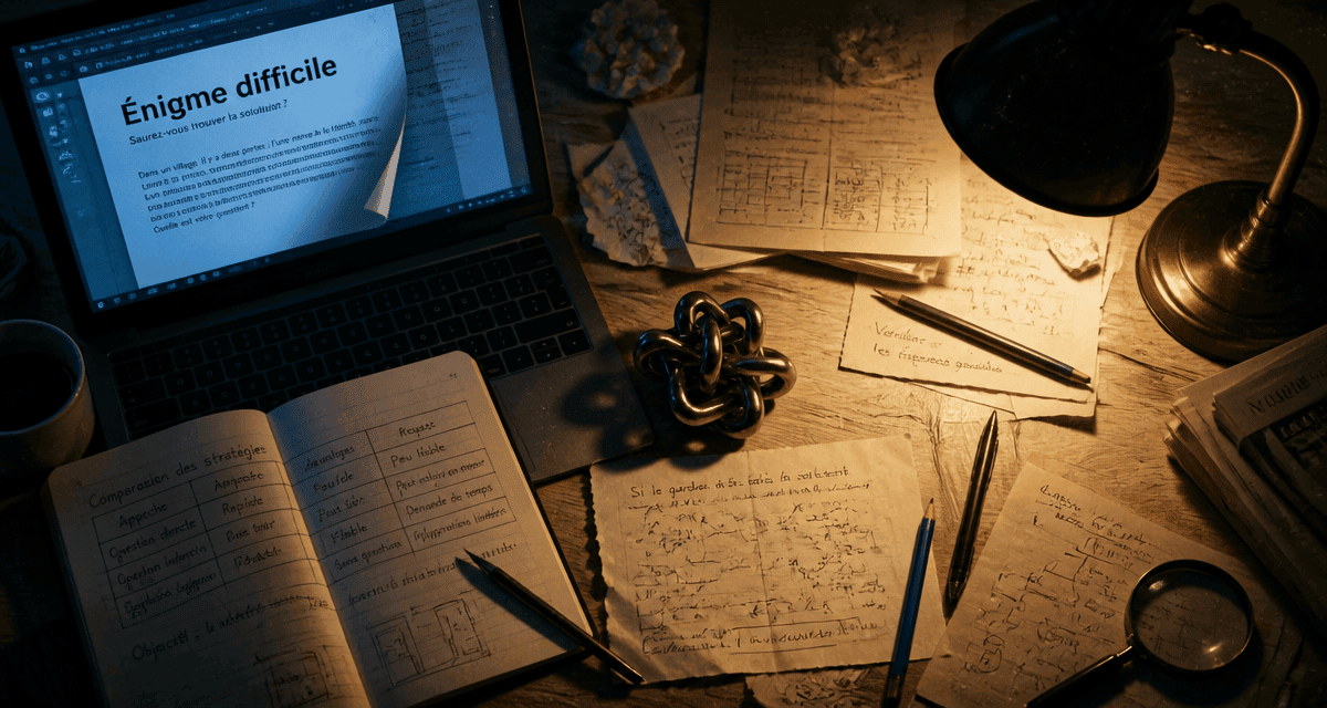 Enigme difficile casse-tête sur table