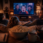 film drole a regarder en famille salon chaleureux