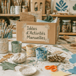 idee d'activités manuelle avec enfants et objets quotidiens