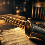 image de instrument de musique saxophone vintage