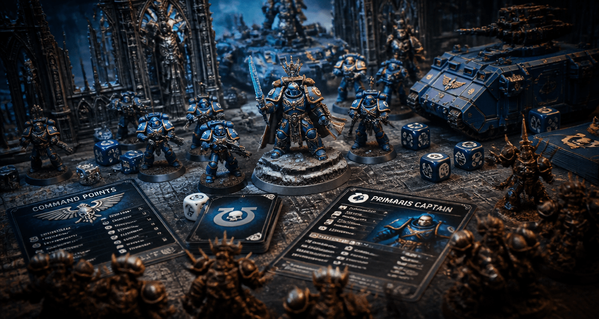 warhammer personnages heros space marine sur table