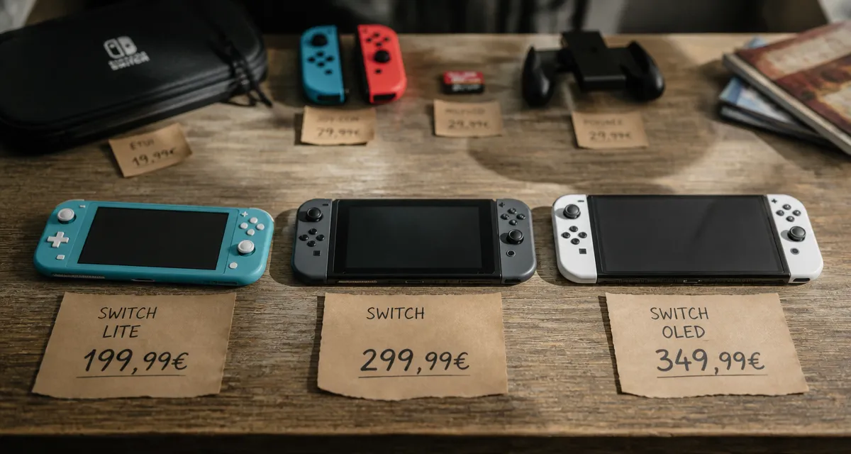 combien coûte une nintendo switch trois modèles et accessoires