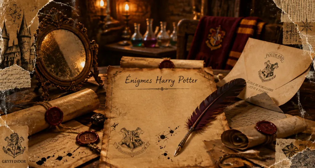 enigme harry potter objets magiques sur table