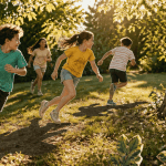 jeux extérieur animation groupe enfants jardin