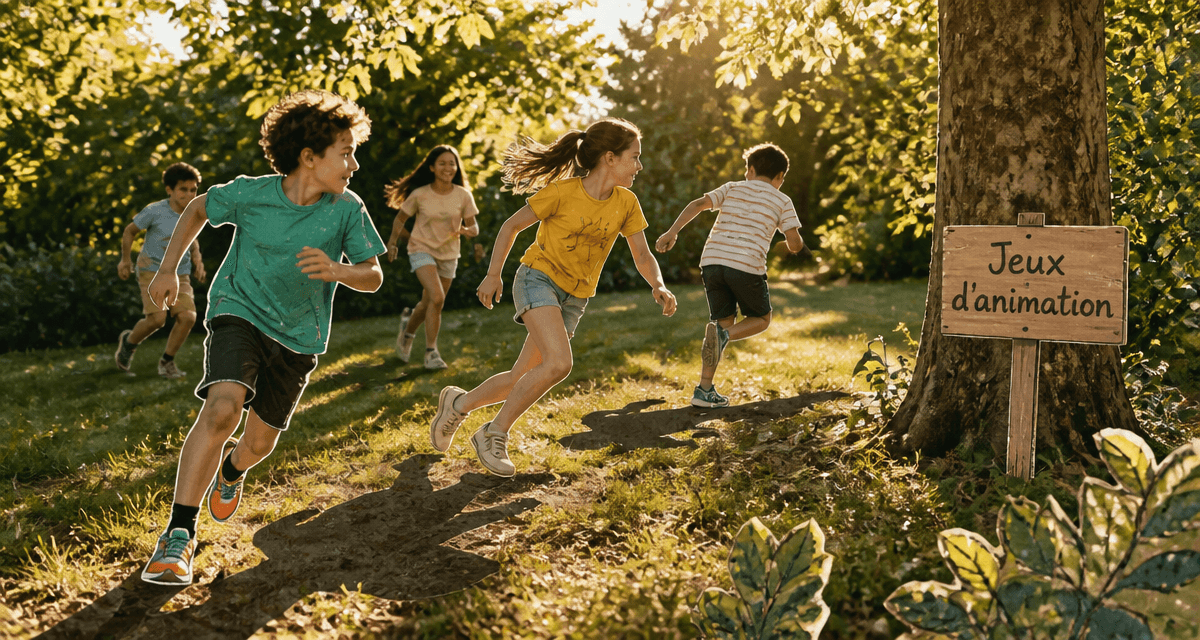 jeux extérieur animation groupe enfants jardin