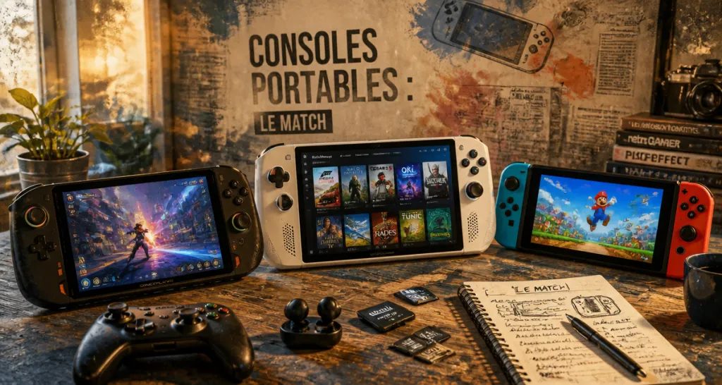 meilleur console portable Steam Deck OLED et ROG Ally X côte à côte