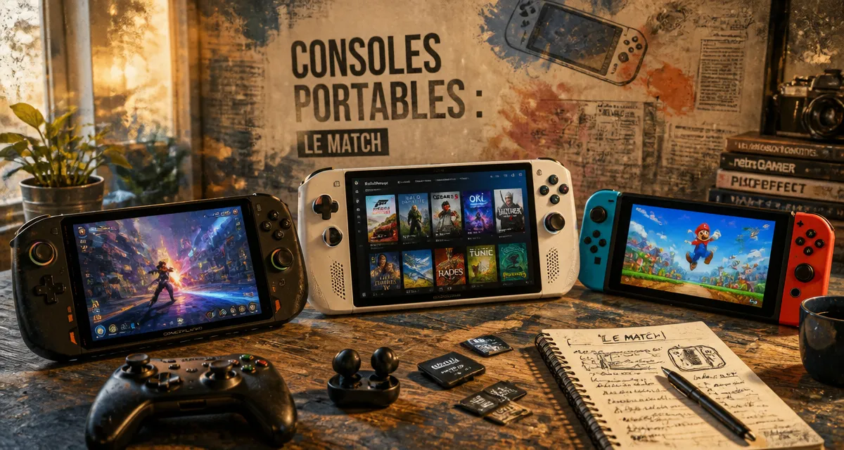 meilleur console portable Steam Deck OLED et ROG Ally X côte à côte