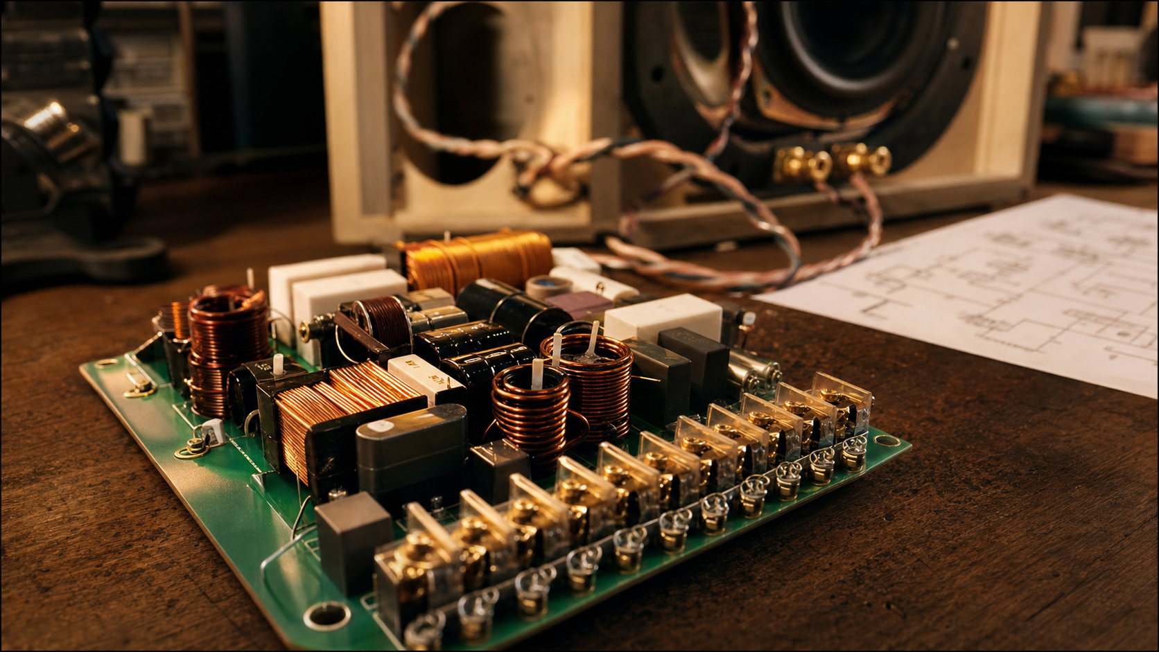 Carte de gestion trois voies audio avec filtres : compatibilité 200W 300W