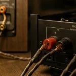 Brancher des enceintes sur un ampli : polarité câble impédance, borniers rouge noir.