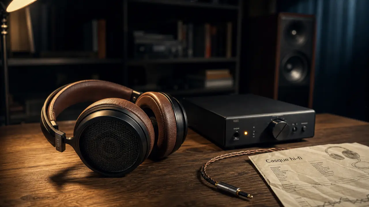 Casque hi fi ouvert sur bureau, scène sonore et confort