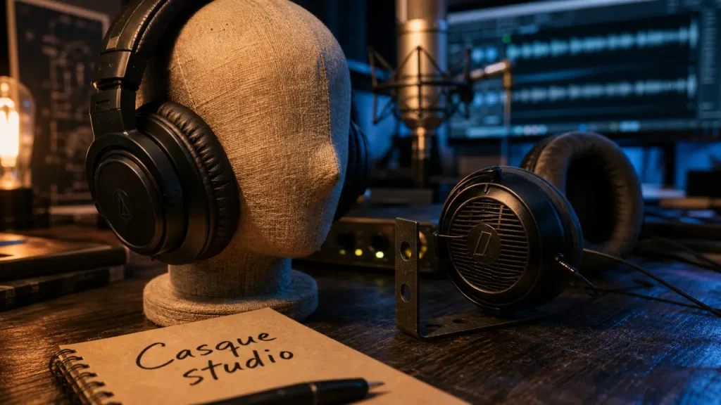 Casque pour studio : fermé pour enregistrer, ouvert pour mixer