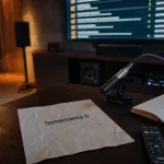 homecinema fr dans un coin home cinéma avec écran HCFR et micro