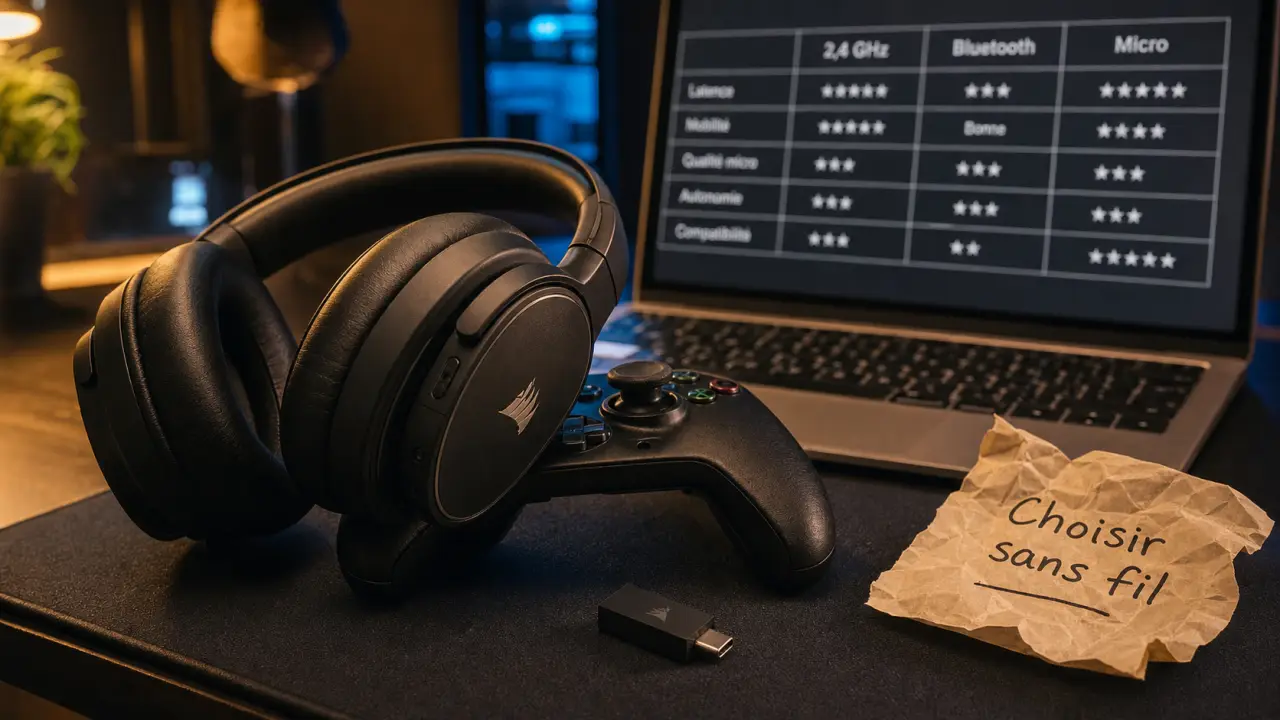Meilleurs casque sans fil gamer : dongle 2,4 GHz, autonomie, micro