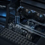 PC gaming watercooling custom silencieux : tuyaux rigides, waterblock CPU et GPU, températures stables