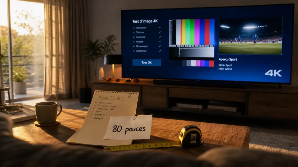Télévision 80 pouces : plus de 203 cm à prévoir et 60 Hz à vérifier avant achat