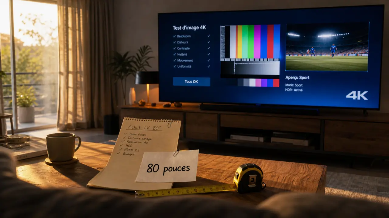 Télévision 80 pouces : check 203 cm et 60 Hz avant achat