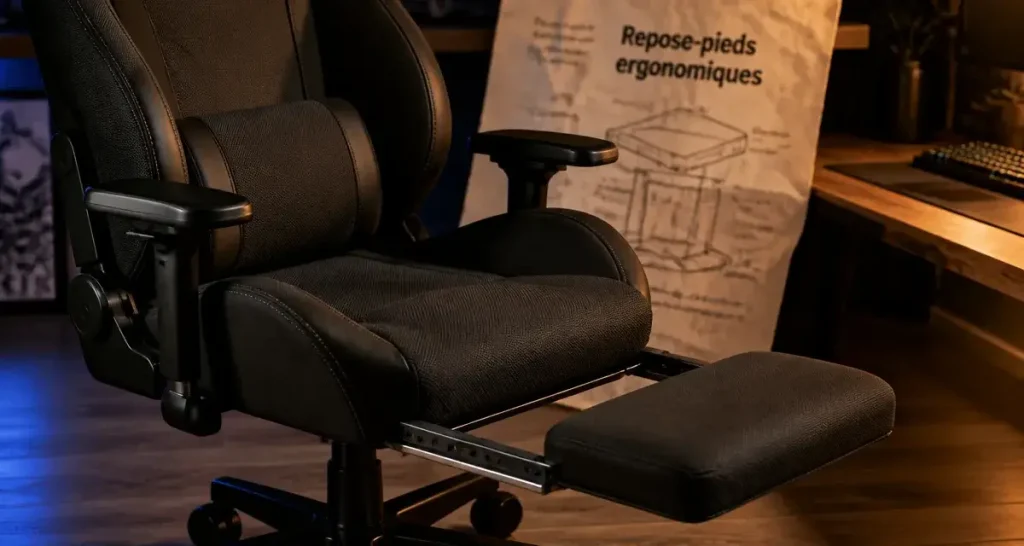 Chaise gamer avec repose-pieds : 3 critères pour préserver votre dos et vos jambes