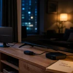 Comment capter la télévision sans antenne : téléviseur avec antenne intérieure près d’une fenêtre