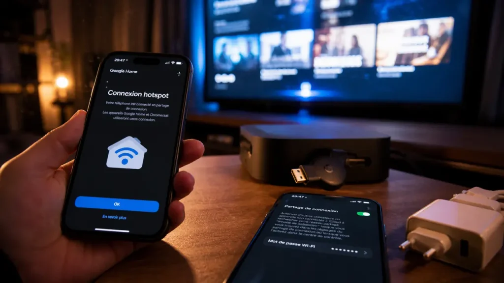 Connecter un Chromecast en partage de connexion iPhone : la méthode fiable avec Google Home