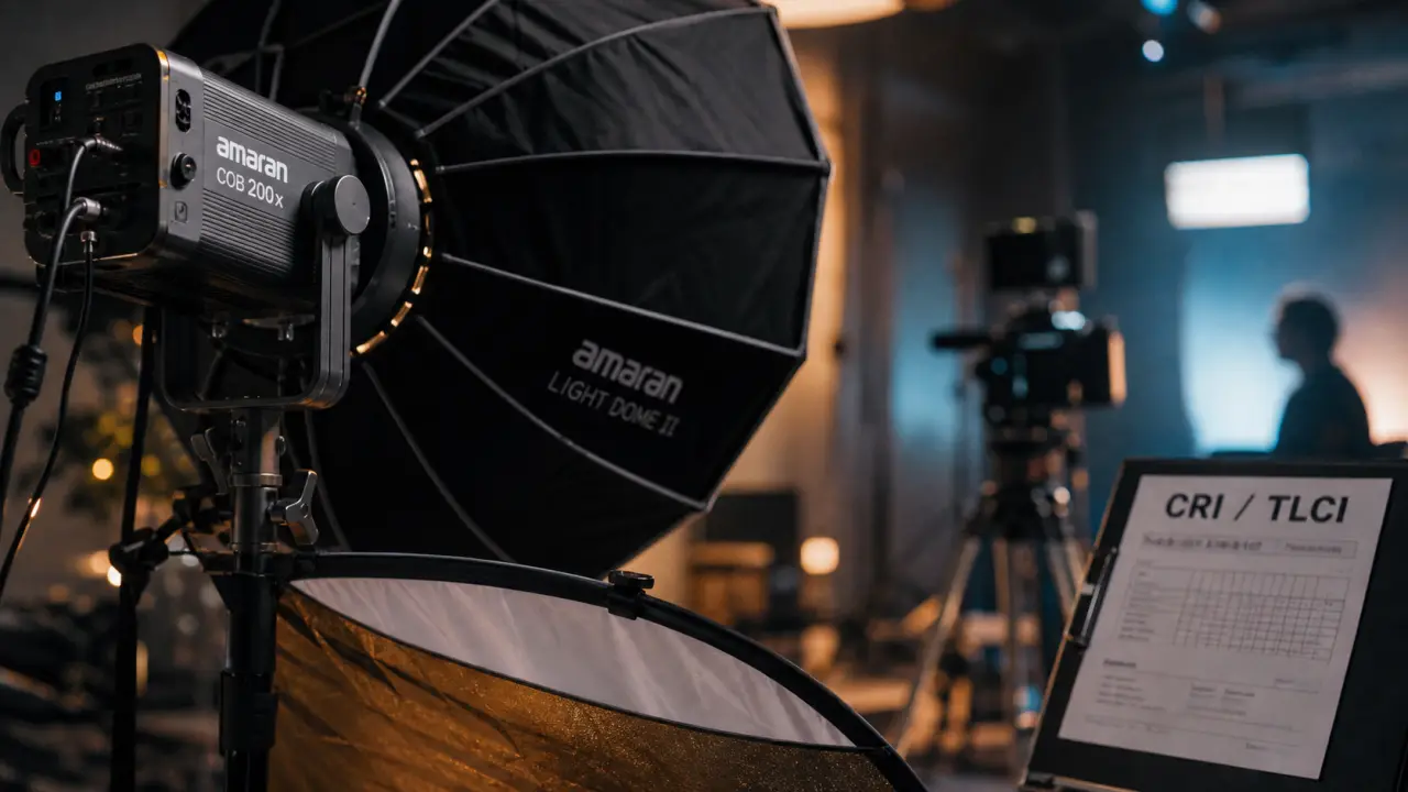Éclairage led pour tournage vidéo : COB, panneaux et tubes LED sur plateau