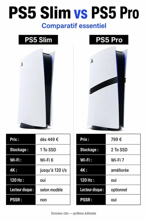 PS5 ou PS5 Pro : comparaison visuelle entre les deux consoles PlayStation