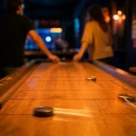 Jeu de palet sur table : air hockey et palets sur table en intérieur