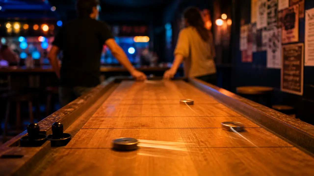 Jeu de palet sur table : air hockey et palets sur table en intérieur