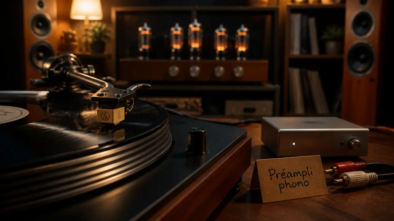 Meilleur tourne disque : courroie et préampli phono sur platine vinyle