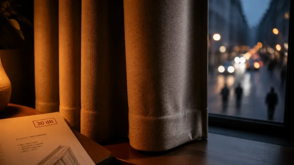 Rideau anti bruit 30 dB : promesse marketing ou vraie réduction du bruit ?