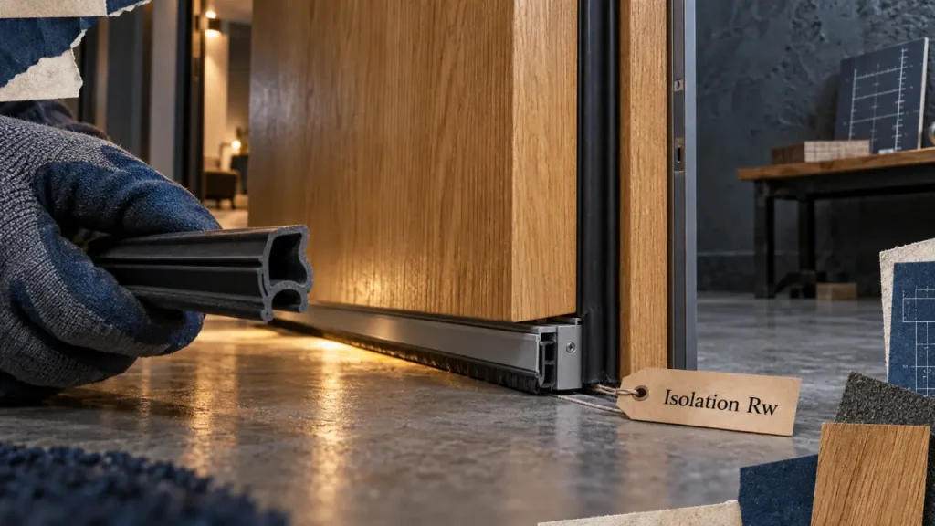 Une porte acoustique efficace dépend d’abord de son étanchéité, pas de son épaisseur