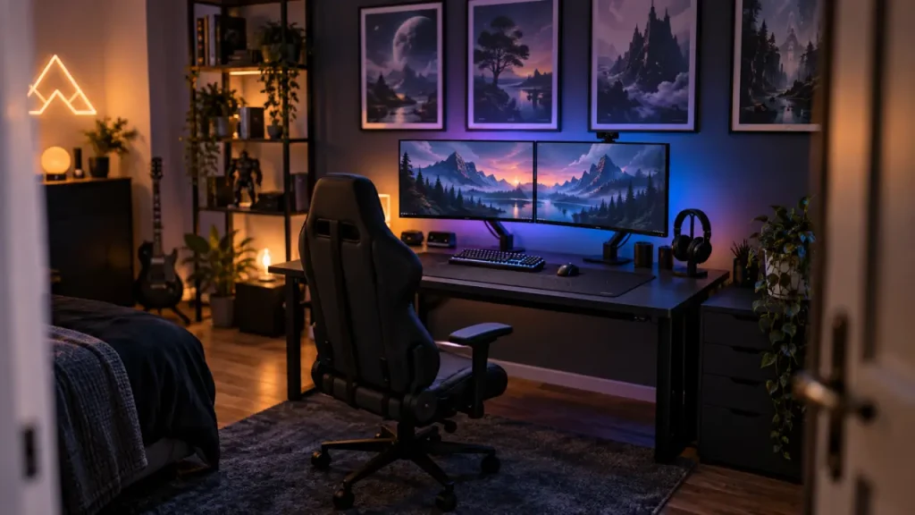 Décoration chambre gamer : pourquoi le RGB partout surcharge la pièce