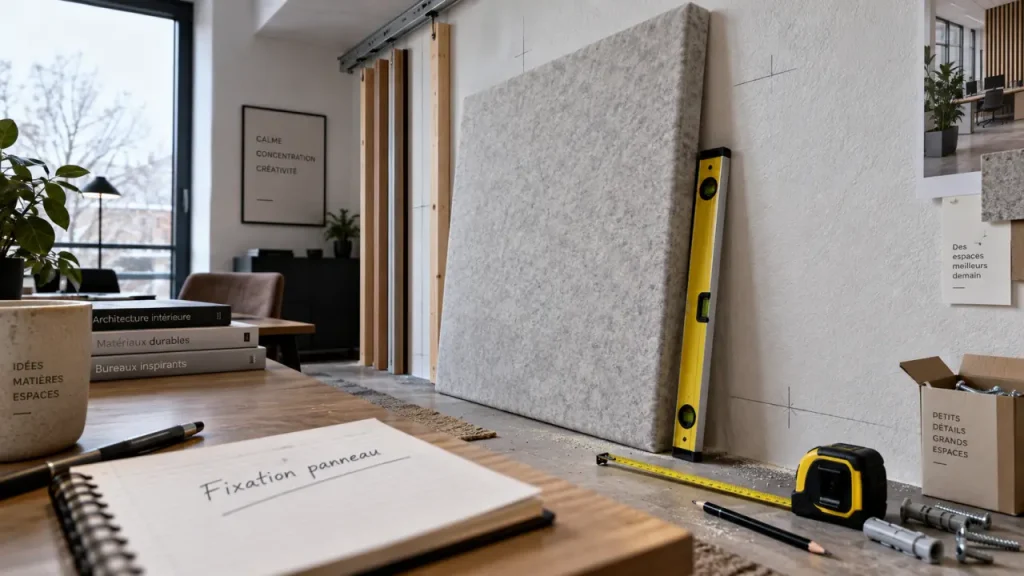 Fixer un panneau acoustique : choisissez la méthode selon le poids et le support