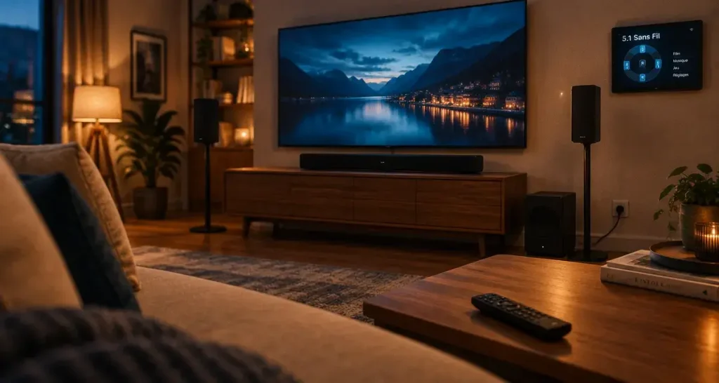Un home cinéma 5.1 sans fil réduit les câbles sans sacrifier le surround
