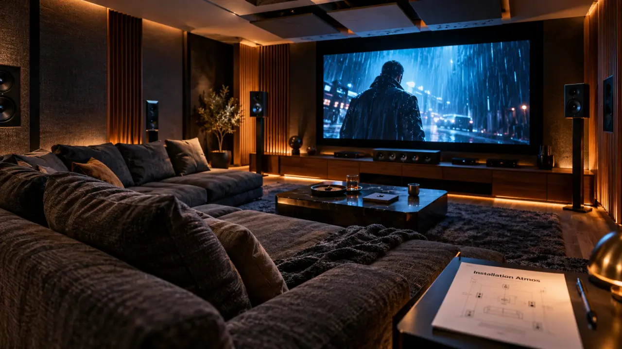 Home cinema Dolby Atmos : enceintes et plafond