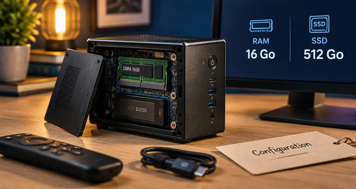 mini pc meilleur : RAM 16 Go et SSD 512 Go
